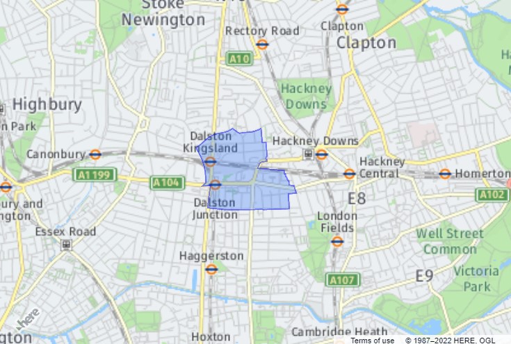 Dalston - London Borough of Hackney District Ward