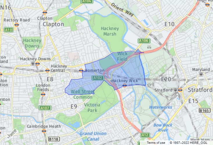 Hackney Wick - London Borough of Hackney District Ward