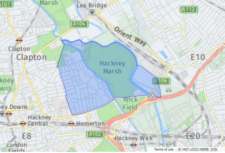 Kings Park - London Borough of Hackney District Ward