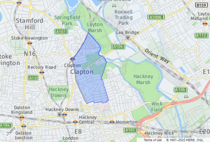 Lea Bridge - London Borough of Hackney District Ward
