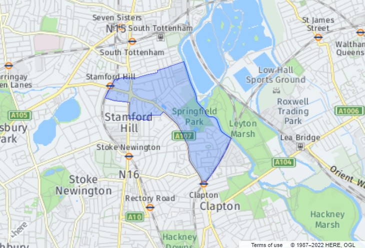 Springfield - London Borough of Hackney District Ward